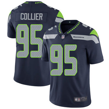 Seahawks #95 L.J. Collier Steel Blue Team Color Youth Stitched Football Vapor Untouchable Limited Jersey