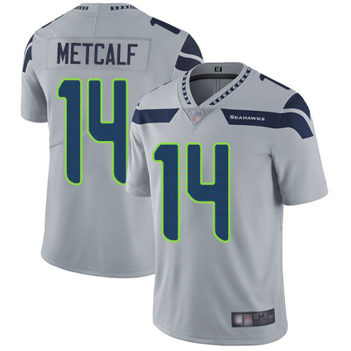 Seahawks #14 D.K. Metcalf Grey Alternate Youth Stitched Football Vapor Untouchable Limited Jersey