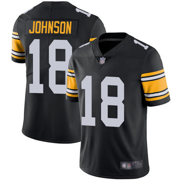 Steelers #18 Diontae Johnson Black Alternate Youth Stitched Football Vapor Untouchable Limited Jersey