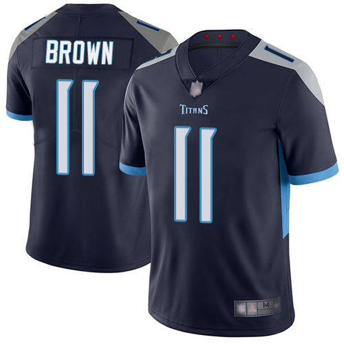 Titans #11 A.J. Brown Navy Blue Team Color Youth Stitched Football Vapor Untouchable Limited Jersey