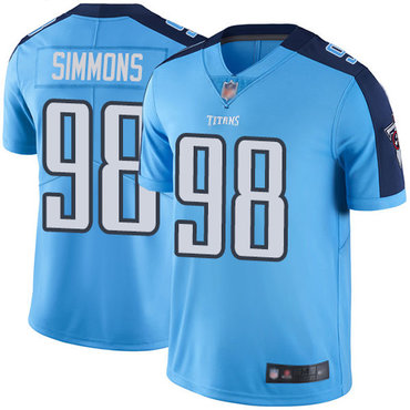 Titans #98 Jeffery Simmons Light Blue Youth Stitched Football Limited Rush Jersey