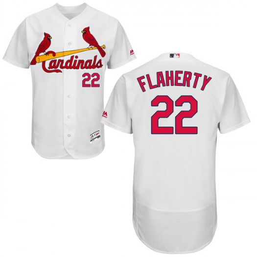 Men's St. Louis Cardinals #22 Jack Flaherty Authentic White Flex Base Home Collection Jersey