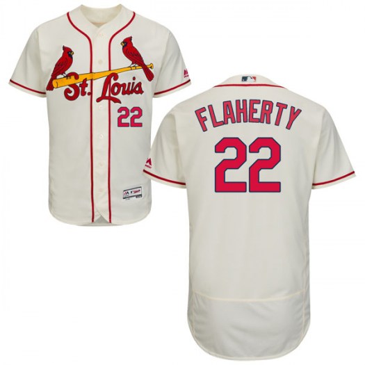 Men's St. Louis Cardinals #22 Jack Flaherty Authentic Cream Flex Base Alternate Collection Jersey