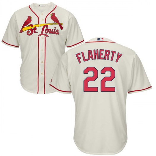 Men's St. Louis Cardinals #22 Jack Flaherty Cream Cool Base Alternate Jersey