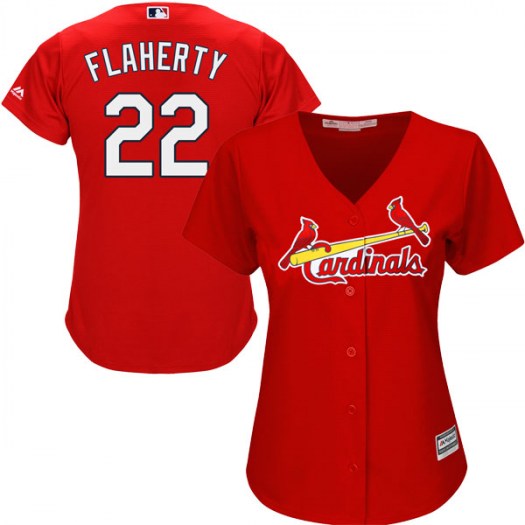 Women's St. Louis Cardinals #22 Jack Flaherty Authentic Scarlet Cool Base Alternate Jersey