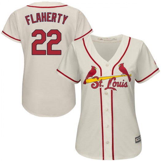 Women's St. Louis Cardinals #22 Jack Flaherty Authentic Cream Cool Base Alternate Jersey