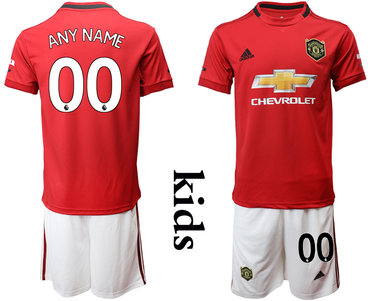 2019-20 Manchester United Customized Youth Home Soccer Jersey