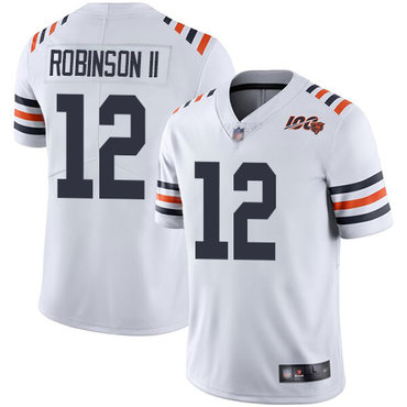 Bears #12 Allen Robinson II White Alternate Youth Stitched Football Vapor Untouchable Limited 100th Season Jersey