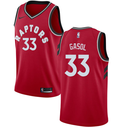Raptors #33 Marc Gasol Red Youth Basketball Swingman Icon Edition Jersey