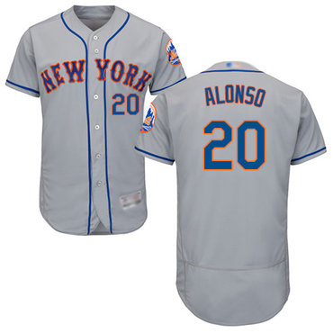 Mets #20 Pete Alonso Grey Flexbase Authentic Collection Stitched Baseball Jersey