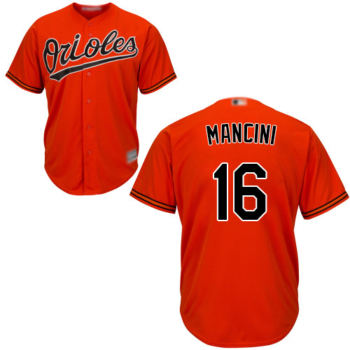 Orioles #16 Trey Mancini Orange New Cool Base Stitched Baseball Jersey