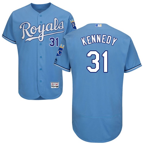 Royals #31 Ian Kennedy Light Blue Flexbase Authentic Collection Stitched Baseball Jersey