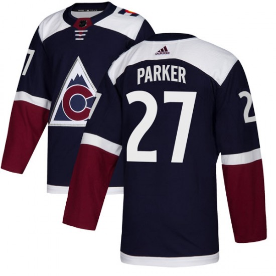 Men's Colorado Avalanche #27 Scott Parker Adidas Authentic Alternate Navy Jersey