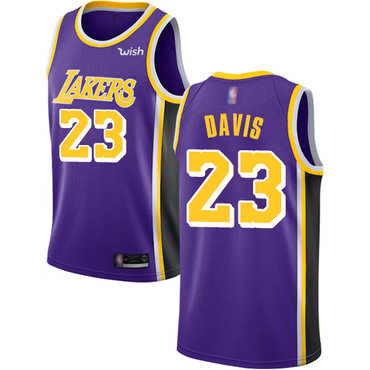 Youth Lakers #23 Anthony Davis Purple Basketball Swingman Statement Edition Jersey