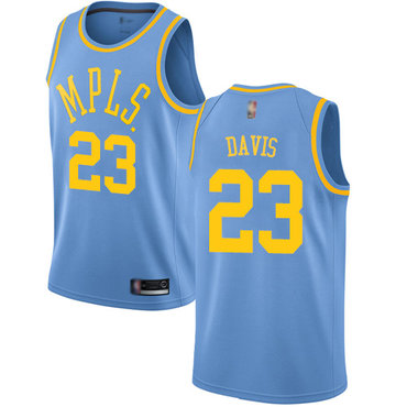 Youth Lakers #23 Anthony Davis Royal Blue Basketball Swingman Hardwood Classics Jersey