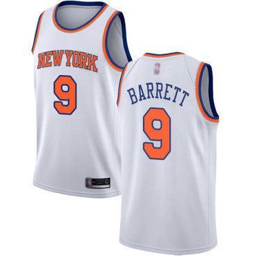 Youth Knicks #9 R.J. Barrett White Basketball Swingman Association Edition Jersey