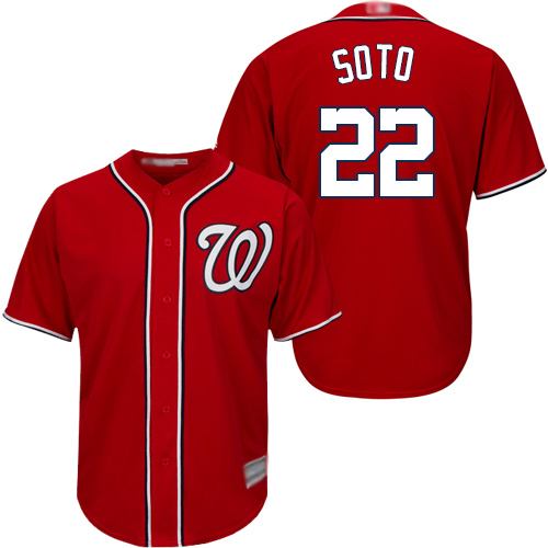 Youth Nationals #22 Juan Soto Red Cool Base Stitched Baseball Jersey