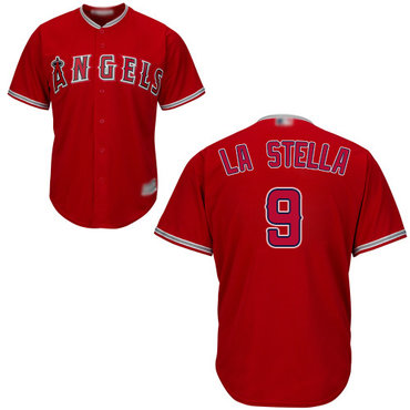 Angels of Anaheim #9 Tommy La Stella Red New Cool Base Stitched Baseball Jersey