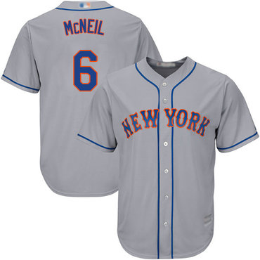 Mets #6 Jeff McNeil Grey New Cool Base Stitched Baseball Jersey