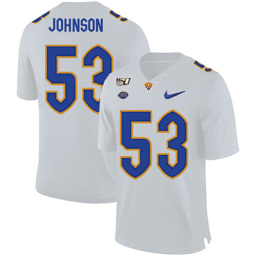 Pittsburgh Panthers 53 Dorian Johnson White 150th Anniversary Patch Nike College Football Jersey