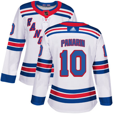 Rangers #10 Artemi Panarin White Road Authentic Women's Stitched Hockey Jersey