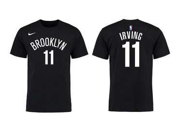 Brooklyn Nets 11 Kyrie Irving Black Nike T-Shirt1