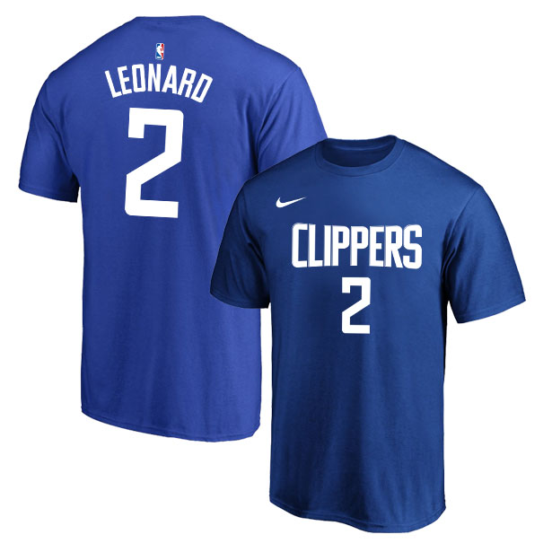 Los Angeles Clippers 2 Kawhi Leonard Blue Nike T-Shirt