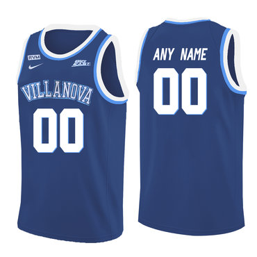 Villanova Wildcats Blue Men's Customized College Basketball Jersey