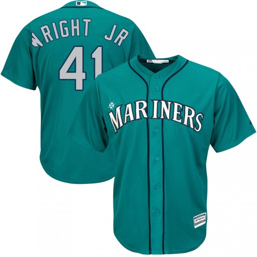 Youth Seattle Mariners #41 Mike Wright Jr. Replica Green Cool Base Alternate Jersey