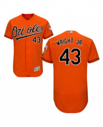 Youth Baltimore Orioles #43 Mike Wright Jr. Authentic Orange Alternate Flex Base Jersey