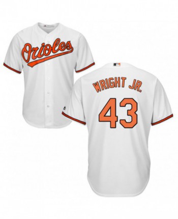 Youth Baltimore Orioles #43 Mike Wright Jr. Replica White Home Cool Base Jersey