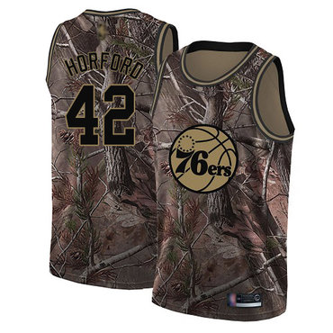 76ers #42 Al Horford Camo Basketball Swingman Realtree Collection Jersey