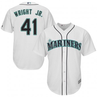 Men's Authentic Seattle Mariners #41 Mike Wright Jr. Majestic Cool Base Home White Jersey