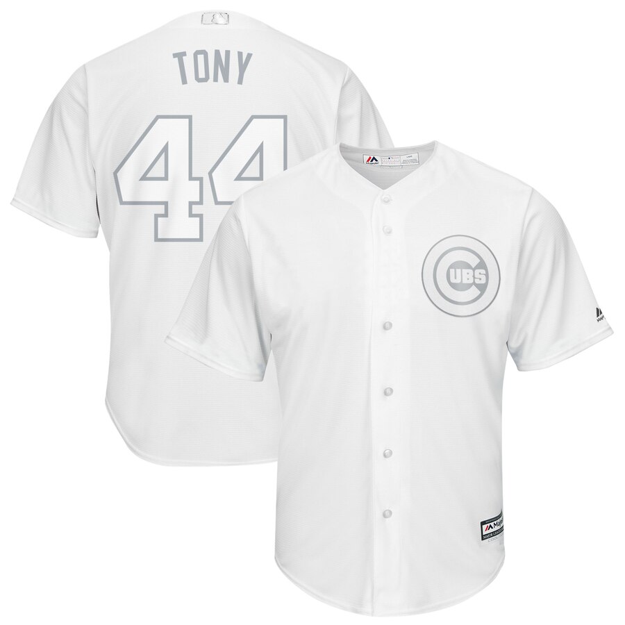Men's Chicago Cubs 44 Anthony Rizzo Tony White 2019 Players' Weekend Player Jersey