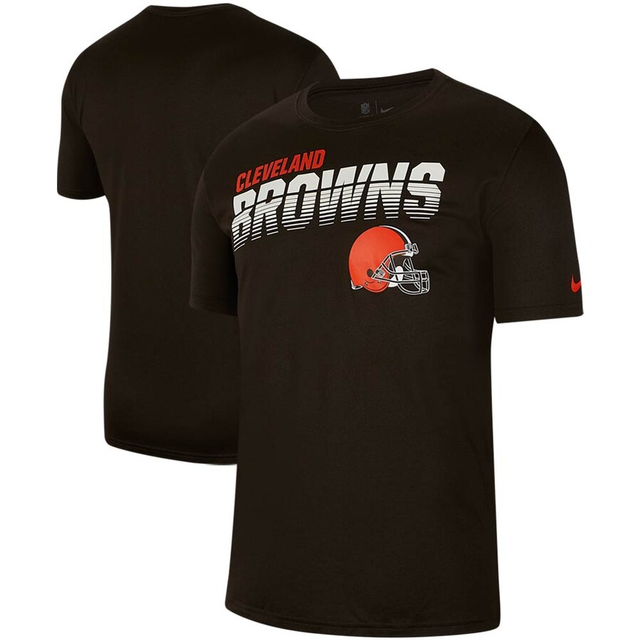 Cleveland Browns Nike Sideline Line of Scrimmage Legend Performance T Shirt Brown