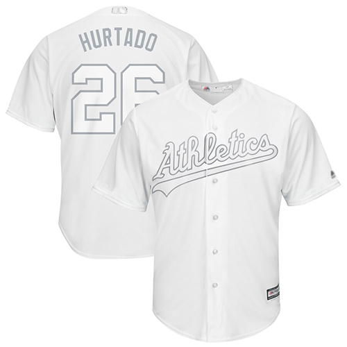 Athletics #26 Matt Chapman White Hurtado Players Weekend Cool Base Stitched Baseball Jersey