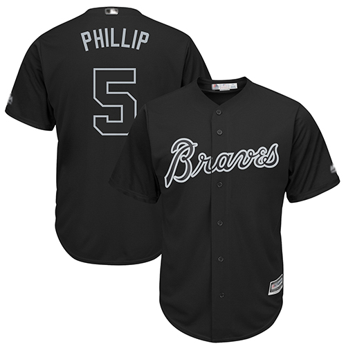 Braves #5 Freddie Freeman Black Phillip Players Weekend Cool Base Stitched Baseball Jersey