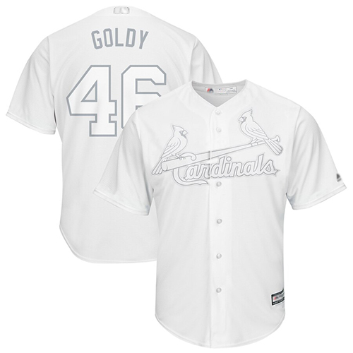 Cardinals #46 Paul Goldschmidt White Goldy Players Weekend Cool Base Stitched Baseball Jersey
