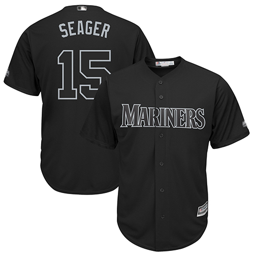 Mariners #15 Kyle Seager Black Seager Players Weekend Cool Base Stitched Baseball Jersey
