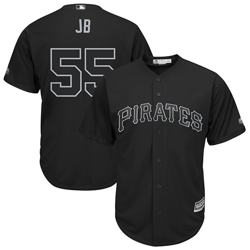 Pirates #55 Josh Bell Black JB Players Weekend Cool Base Stitched Baseball Jersey