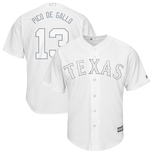 Rangers #13 Joey Gallo White Pico de Gallo Players Weekend Cool Base Stitched Baseball Jersey