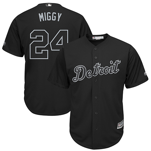 Tigers #24 Miguel Cabrera Black Miggy Players Weekend Cool Base Stitched Baseball Jersey