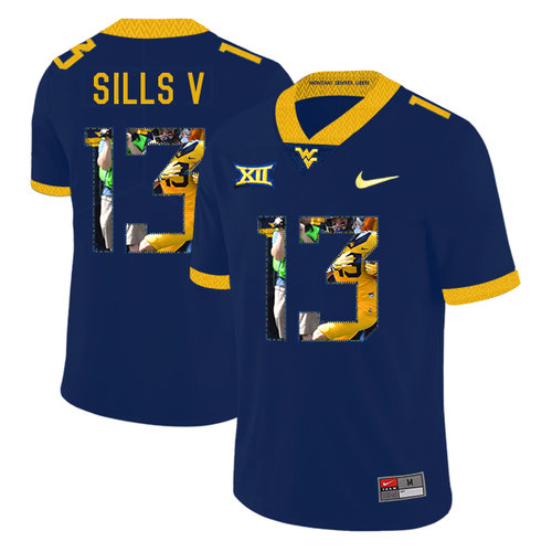 West Virginia Mountaineers 13 David Sills V Navy Fashion College Football Jersey