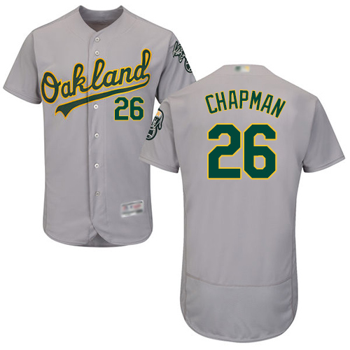 Men's Oakland Athletics #26 Matt Chapman Grey Flexbase Authentic Collection Stitched Baseball Jersey