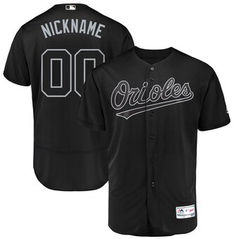 Baltimore Orioles Majestic 2019 Players' Weekend Flex Base Authentic Roster Custom Black Jersey