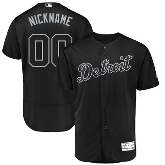 Detroit Tigers Majestic 2019 Players' Weekend Flex Base Authentic Roster Custom Black Jersey