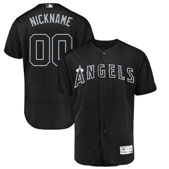 Los Angeles Angels Majestic 2019 Players' Weekend Flex Base Authentic Roster Custom Black Jersey