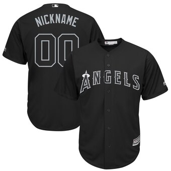 Los Angeles Angels Majestic 2019 Players' Weekend Cool Base Roster Custom Black Jersey