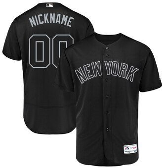 New York Yankees Majestic 2019 Players' Weekend Flex Base Authentic Roster Custom Black Jersey