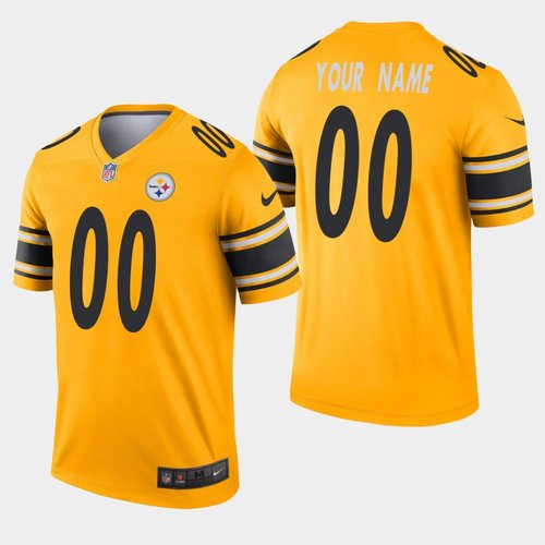 Men's Nike Pittsburgh Steelers Custom Inverted Gold Legend NFL Jersey